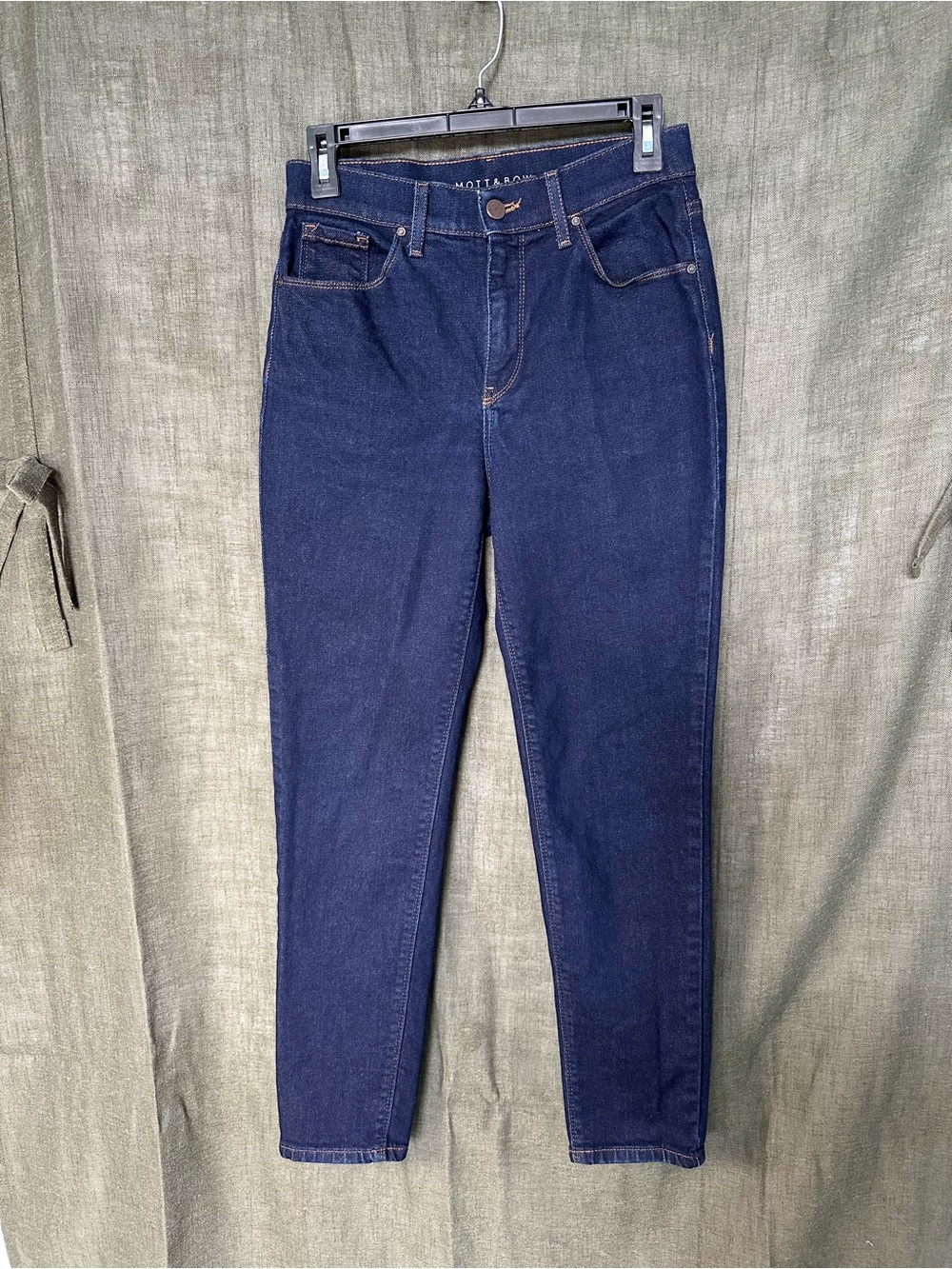 Mott & Bow High-Rise Dark Blue Mom Jeans
